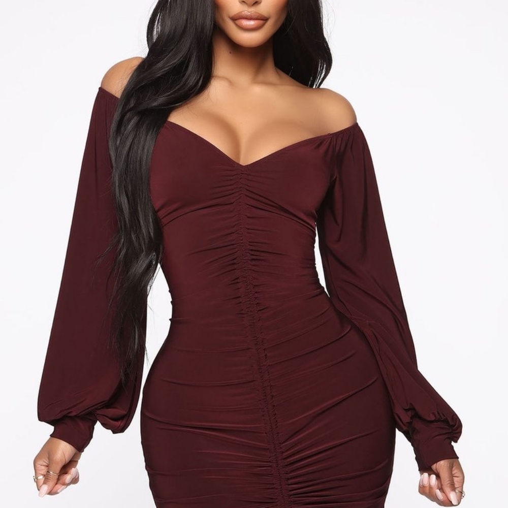 Burgundy dress